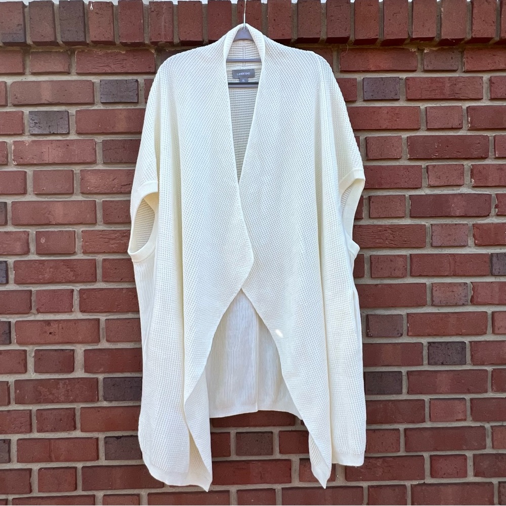 Land's End Knit Sleeveless Cardigan